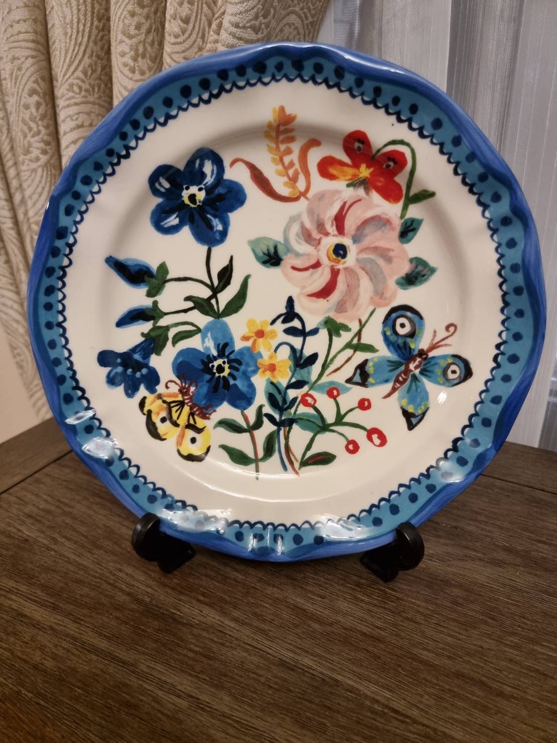 Fleurs & Papillons Bleus